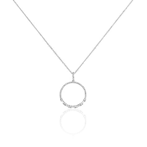 Collier Or Blanc Oxyde De Zirconium - Colliers Femme | Histoire d’Or