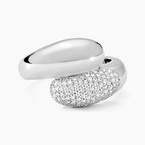Bague Josyne Argent Blanc Oxyde De Zirconium - Bagues avec pierre Femme | Histoire d’Or