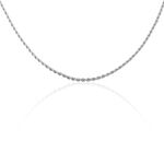 Chaine Cordelia Maille Corde Or Blanc - Chaines Femme | Histoire d&rsquo;Or