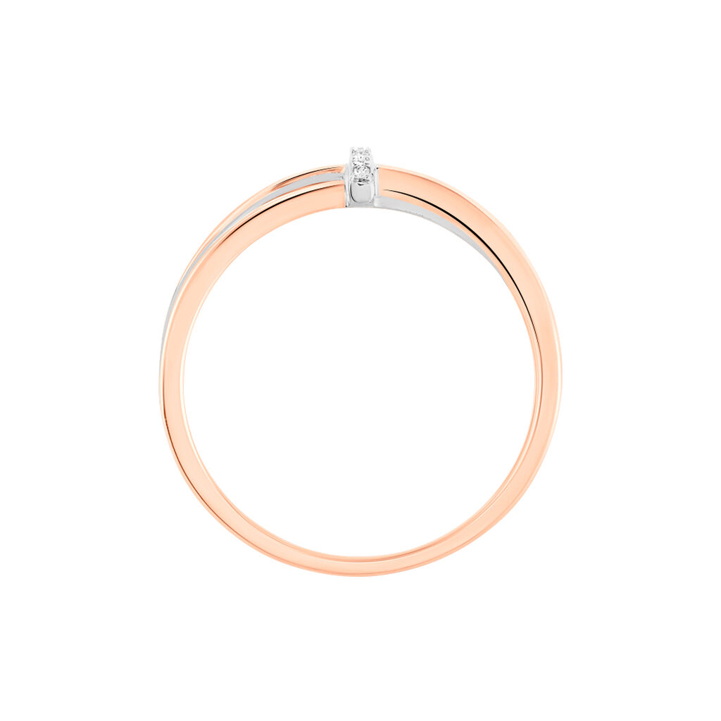 Bague Ruthe Or Bicolore Diamant - Bagues avec pierre Femme | Histoire d’Or