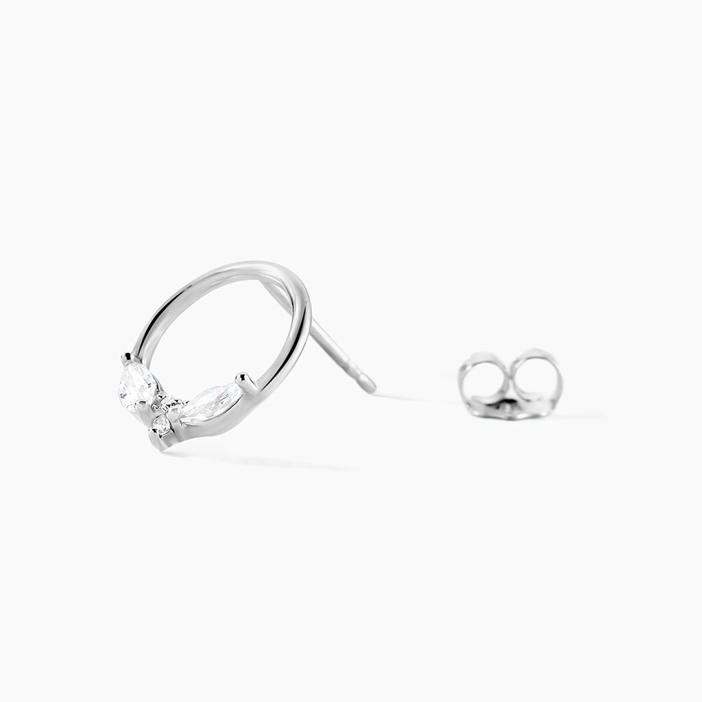 Boucles D'oreilles Pendantes Catiane Argent Blanc Oxyde De Zirconium - Boucles d'oreilles fantaisie Femme | Histoire d’Or