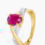 Bague Or Jaune Candice Rubis - Bagues solitaires Femme | Histoire d&rsquo;Or