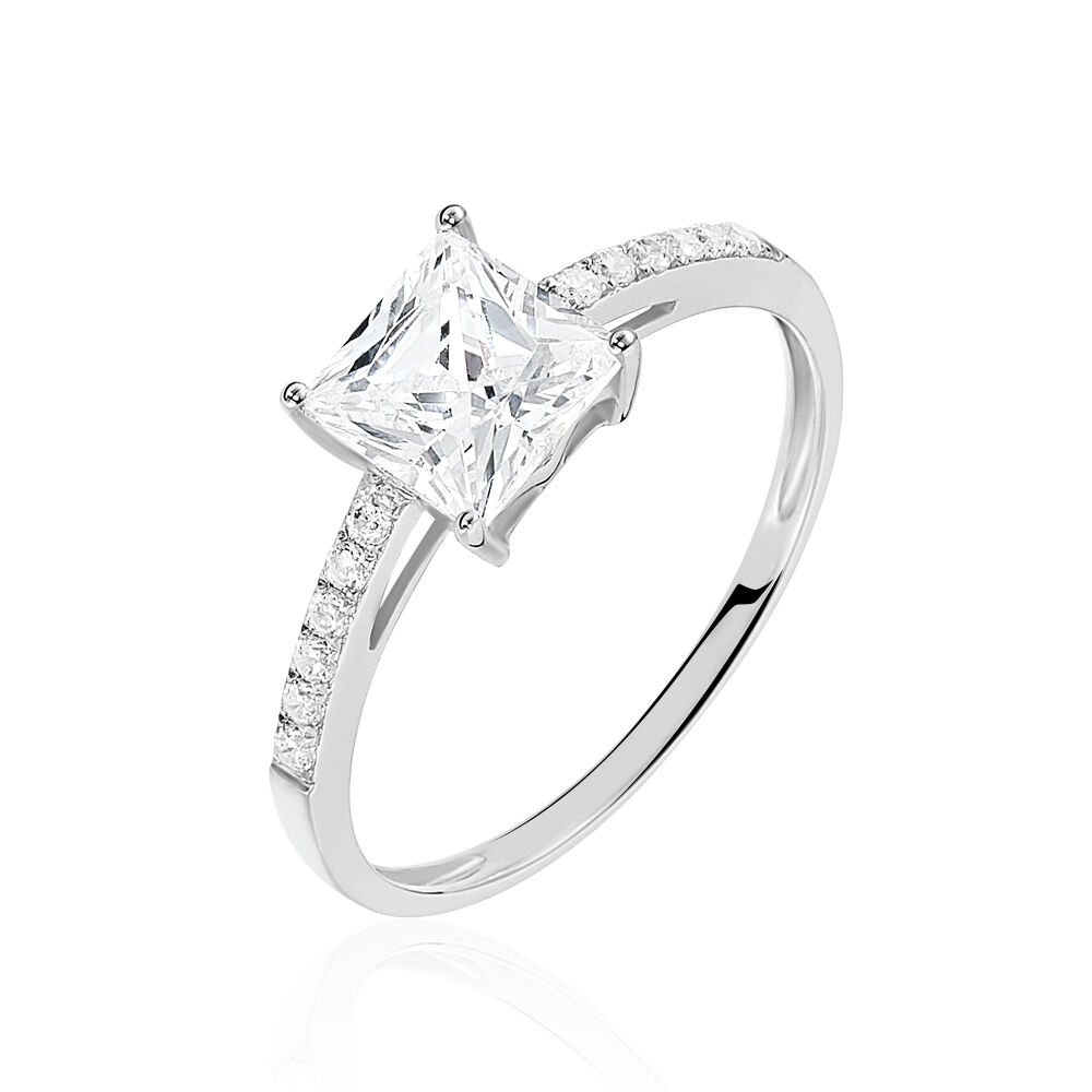 Bague solitaire carré clearance
