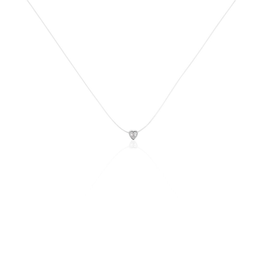 Collier Nylon Argent Blanc Oxyde - Colliers fantaisie Femme | Histoire d’Or