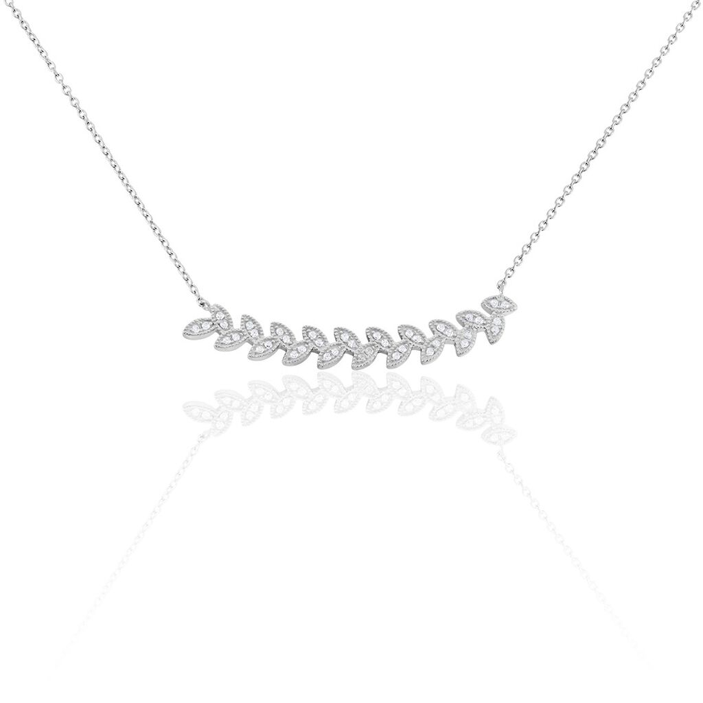 Collier Argent Eugenien Oxydes De Zirconium - Colliers fantaisie Femme | Histoire d’Or