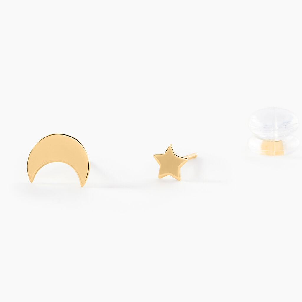 Boucles D'Oreilles Puces Hohepa Or Jaune - Clous d'oreilles Femme | Histoire d&rsquo;Or