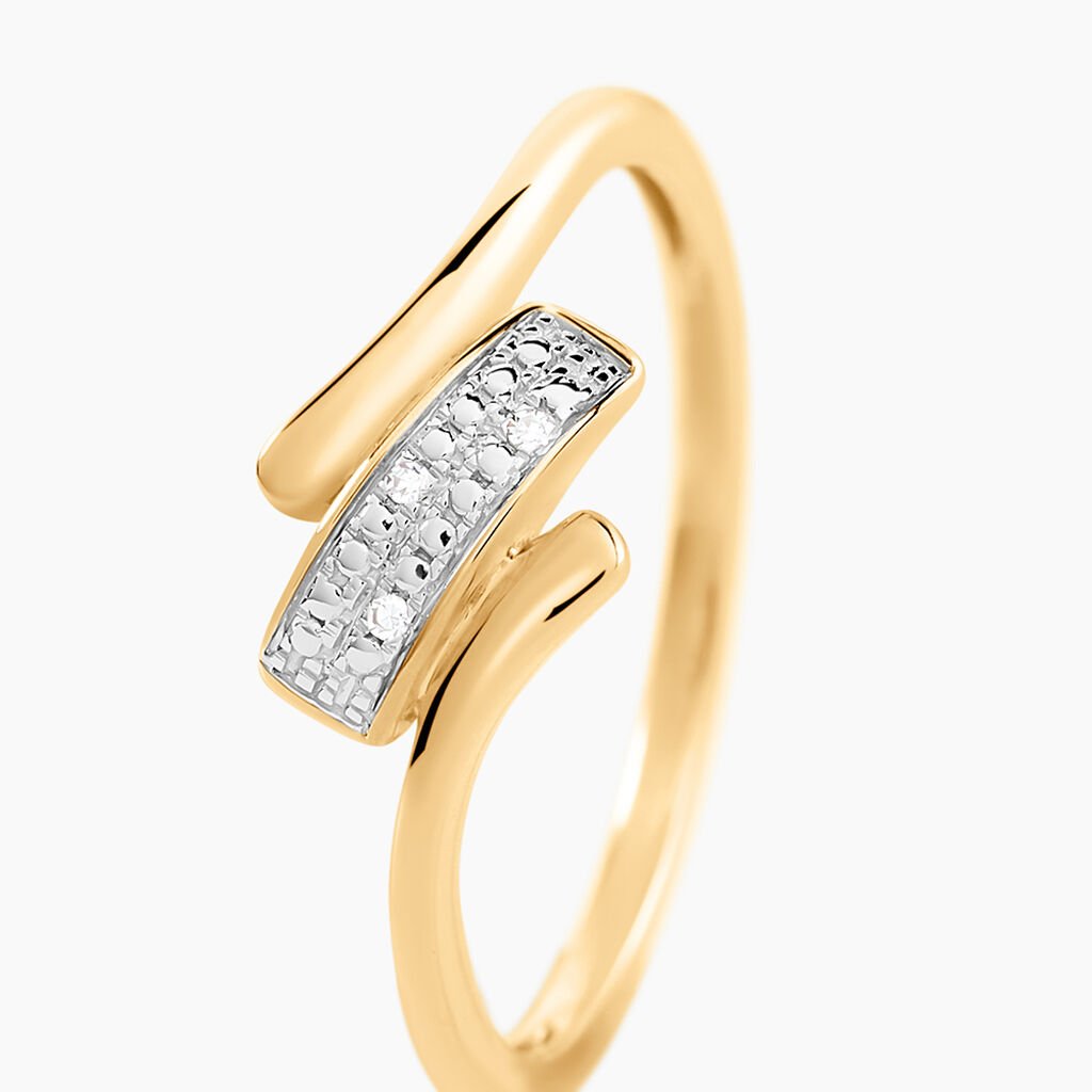 Bague Giampiero Or Jaune Diamant - Bagues avec pierre Femme | Histoire d&rsquo;Or