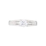 Bague Solitaire Maelline Argent Blanc Oxyde De Zirconium - Bagues solitaires Femme | Histoire d&rsquo;Or