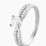 Bague Solitaire Solitea Argent Blanc Oxyde De Zirconium - Bagues solitaires Femme | Histoire d&rsquo;Or
