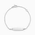 Bracelet Identit&eacute; Esta Maille For&ccedil;at Or Blanc - Bracelets Communion Enfant | Histoire d&rsquo;Or