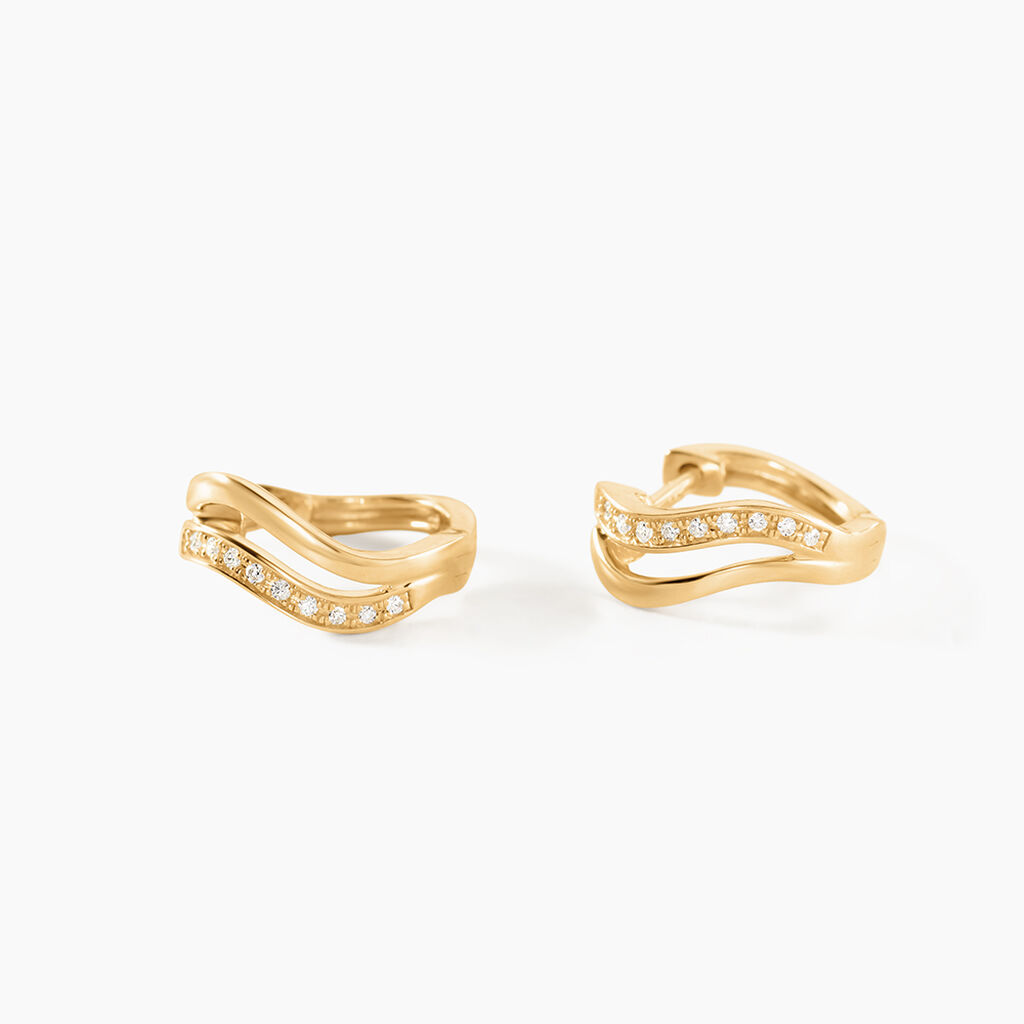 Cr&eacute;oles Senga Or Jaune Diamant - Boucles d'oreilles cr&eacute;oles  | Histoire d&rsquo;Or