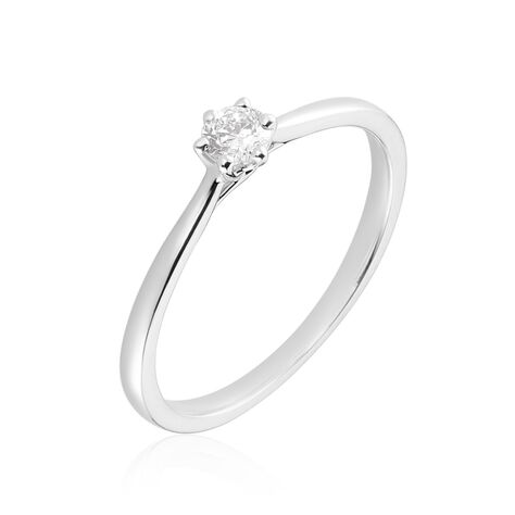 Bague Solitaire Athena Or Blanc Diamant - Bagues solitaires Femme | Histoire d’Or