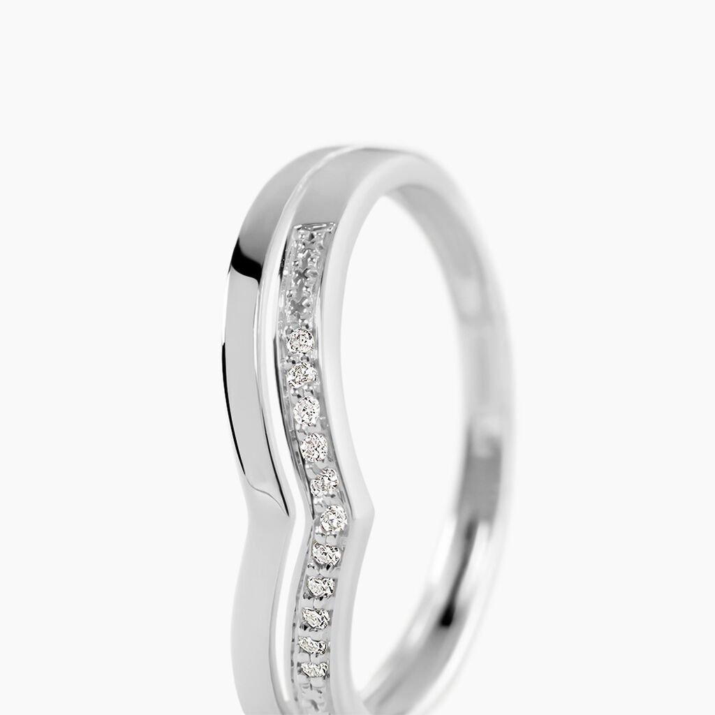Bague Shadene Or Blanc Diamant - Bagues avec pierre Femme | Histoire d&rsquo;Or