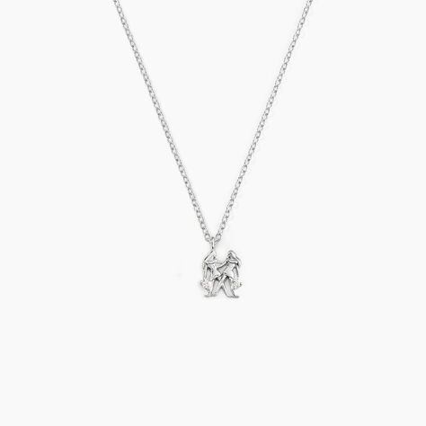 Collier Amalthee Argent Blanc Oxyde De Zirconium - Colliers Zodiaque Femme | Histoire d&rsquo;Or