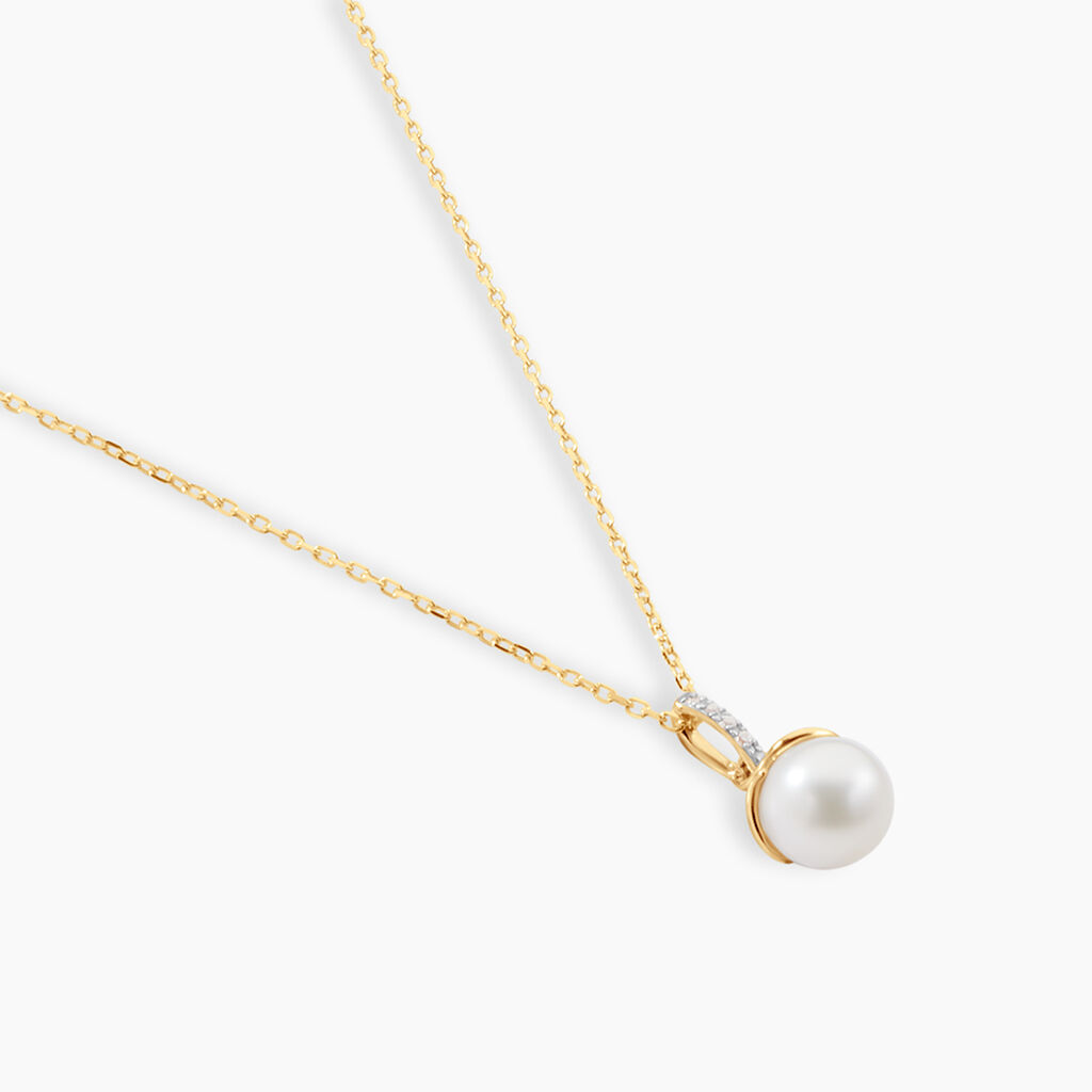 Collier Delight Or Jaune Perle De Culture Oxyde De Zirconium - Colliers Femme | Histoire d&rsquo;Or