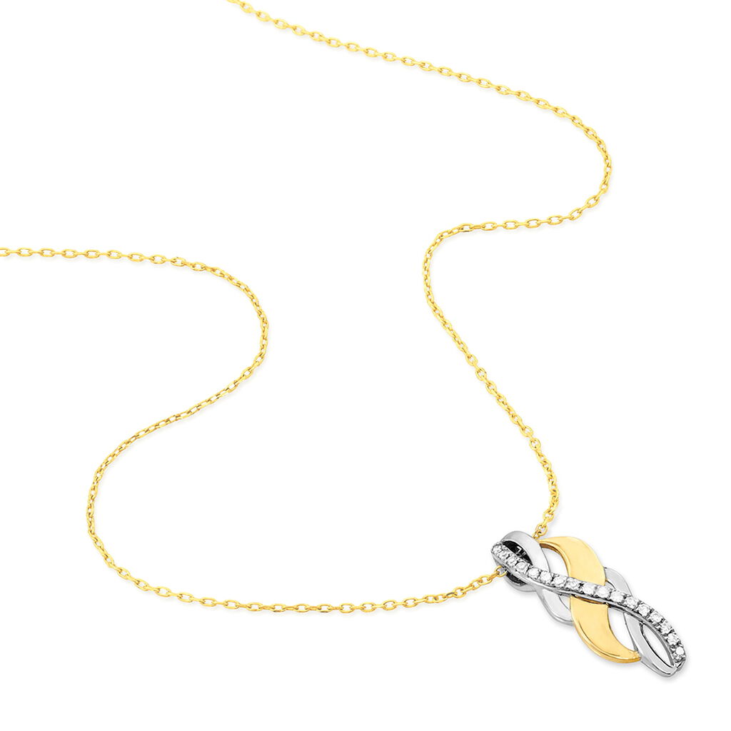 Collier Helene Or Bicolore Diamant - Colliers Femme | Histoire d’Or