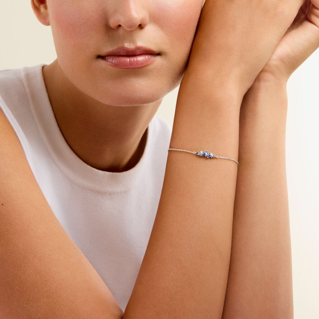 Bracelet Rio Argent Blanc Oxyde De Zirconium - Bracelets Pierre Femme | Histoire d&rsquo;Or