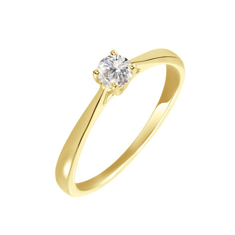 Bague Solitaire Aphrodite Or Jaune Diamant - Bagues solitaires Femme | Histoire d’Or