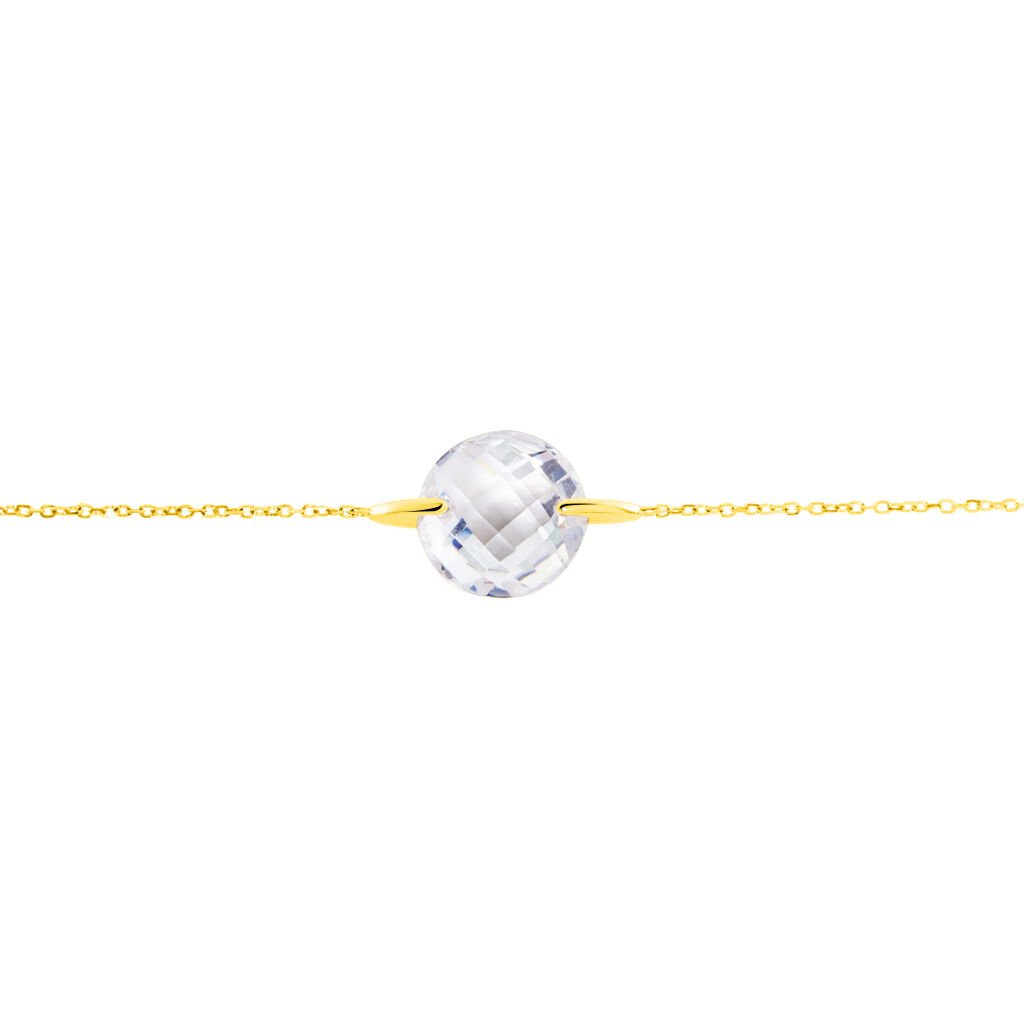 Bracelet Or Jaune Ludmille Oxyde De Zirconium - Bracelets Femme | Histoire d’Or