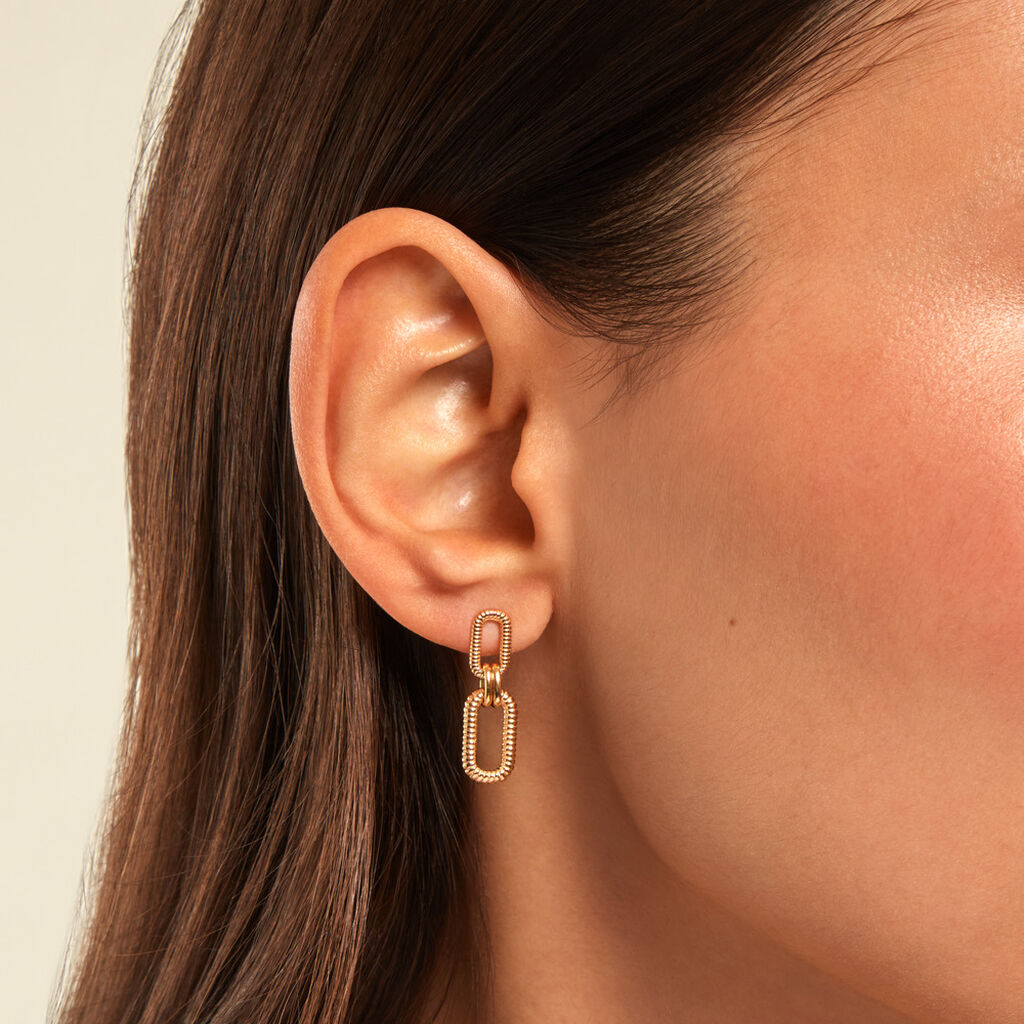 Boucles D'Oreilles Pendantes Feliciana Plaqu&eacute; Or Jaune - Boucles d'oreilles fantaisie Femme | Histoire d&rsquo;Or