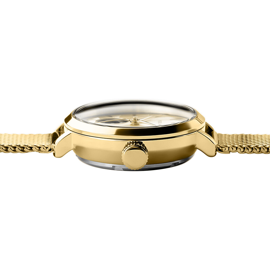 Montre Pierre Lannier Lannier Soline Champagne - Montres m&eacute;caniques Femme | Histoire d&rsquo;Or