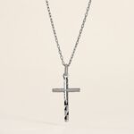 Pendentif Desilia Cisel&eacute;e Argent Blanc - Pendentifs Communion Famille | Histoire d&rsquo;Or