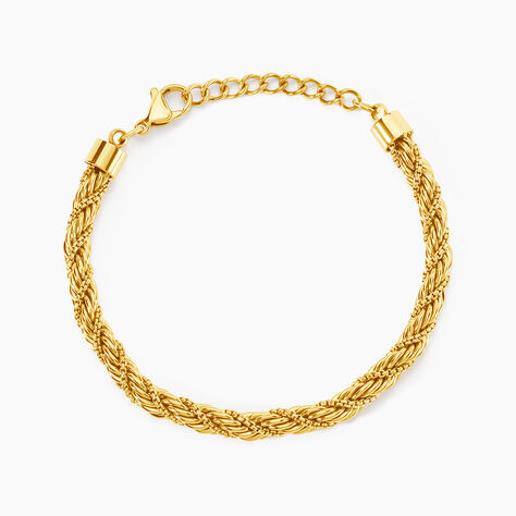 Bracelet Bolina Acier jaune - Bracelets cha&icirc;ne Femme | Histoire d&rsquo;Or