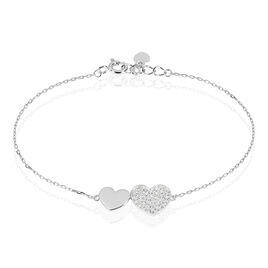 Bracelet Betti Argent Blanc Oxyde De Zirconium - Bracelets Coeur Femme | Histoire d’Or