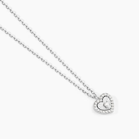 Collier Yvannah Argent Blanc Oxyde De Zirconium - Colliers fantaisie Femme | Histoire d&rsquo;Or