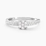 Bague Julia Or Blanc Diamant - Bagues avec pierre Femme | Histoire d&rsquo;Or