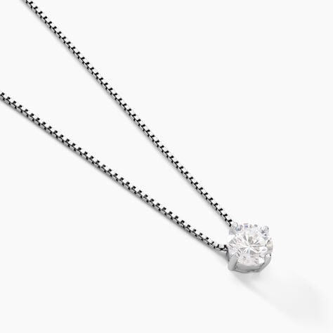 GIULYA Damen Collier Silber 925 Zirkonia Weiß 1 ct - Colliers fantaisie Femme | Histoire d’Or