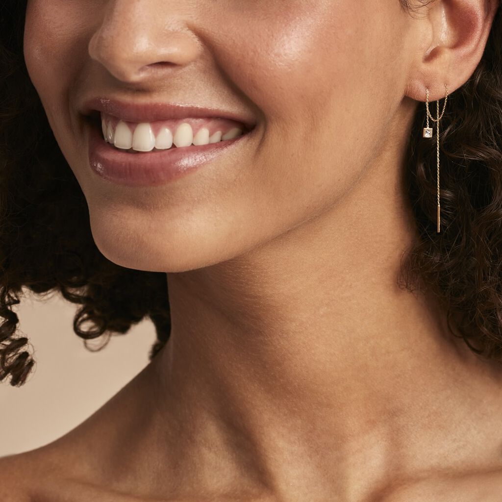 Boucle D'oreille Pendante Unitaire Or Jaune Douceur Oxydes - Boucles d'oreilles pendantes Femme | Histoire d’Or