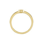 Bague Plaqu&eacute; Or Lame Oxyde De Zirconium - Bagues solitaires Femme | Histoire d&rsquo;Or