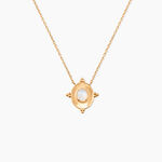Collier Plaque Or Jaune Oline Pierre De Lune - Colliers Femme | Histoire d&rsquo;Or