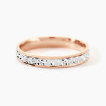 Alliance Fantaisie Diamantee Ruban Plat Or Bicolore - Alliances Unisex | Histoire d&rsquo;Or