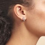 Boucles D'oreilles Celimene Rondes Argent Blanc Oxyde De Zirconium - Boucles d'oreilles cr&eacute;oles Femme | Histoire d&rsquo;Or