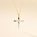 Pendentif Iris Or Jaune Topaze Am&eacute;thyste - Pendentifs Communion Femme | Histoire d&rsquo;Or