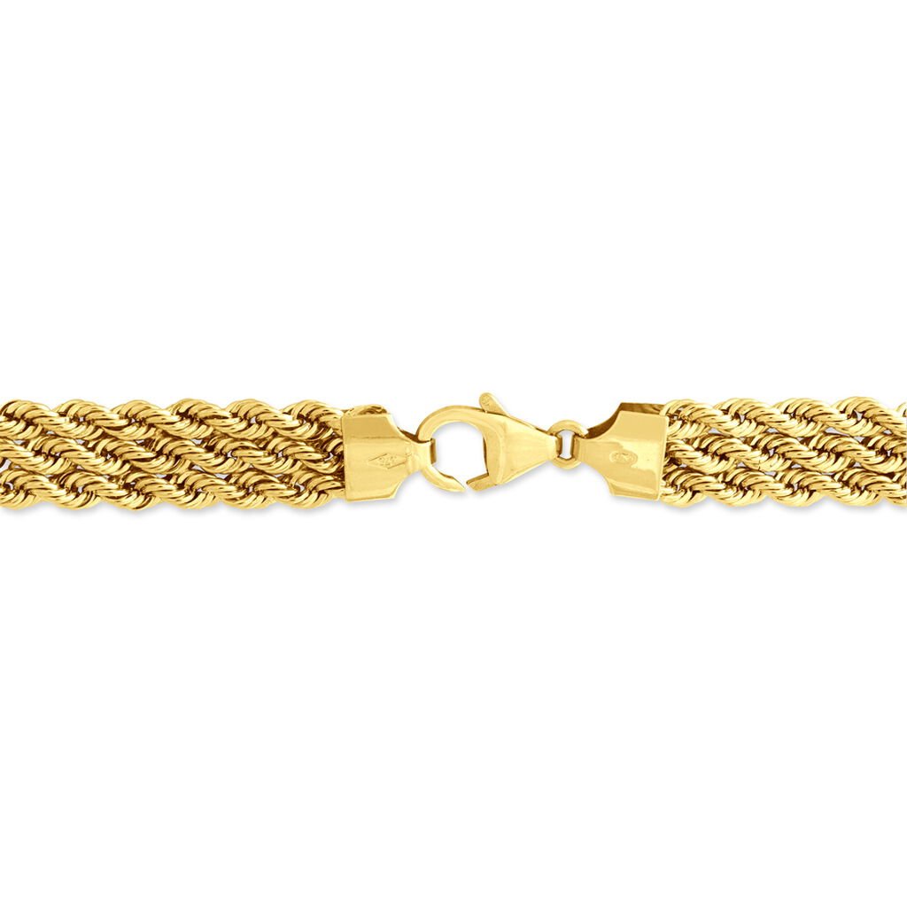 Bracelet Jerry Maille Corde 3 Rangs Or Jaune - Bracelets chaîne Femme | Histoire d’Or