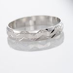 Alliance Clotilde Ruban Plat Or Blanc - Alliances Unisex | Histoire d&rsquo;Or