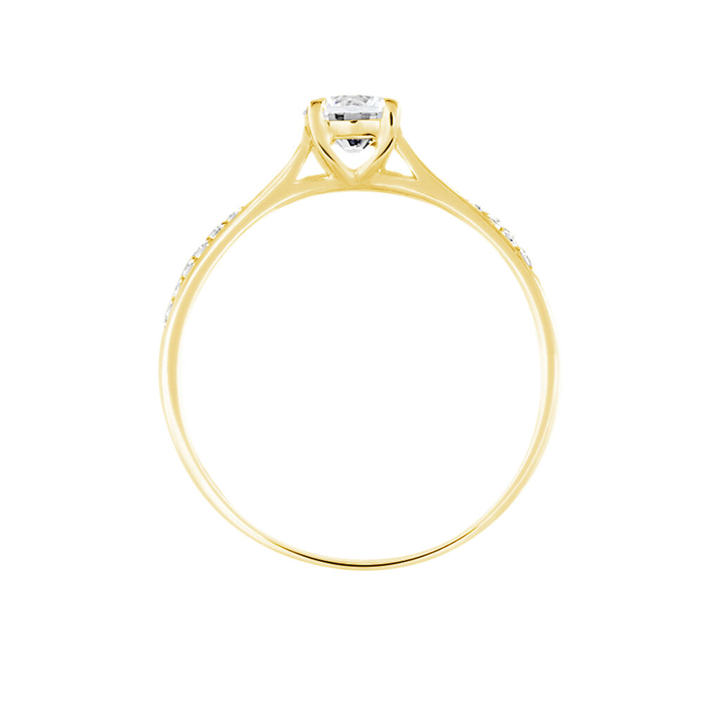 Bague Solitaire Anatoline Or Jaune Oxyde De Zirconium - Bagues solitaires Femme | Histoire d&rsquo;Or
