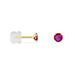 Boucles D'oreilles Puces Elea Serti Griffe Or Jaune Rubis - Clous d'oreilles Femme | Histoire d’Or