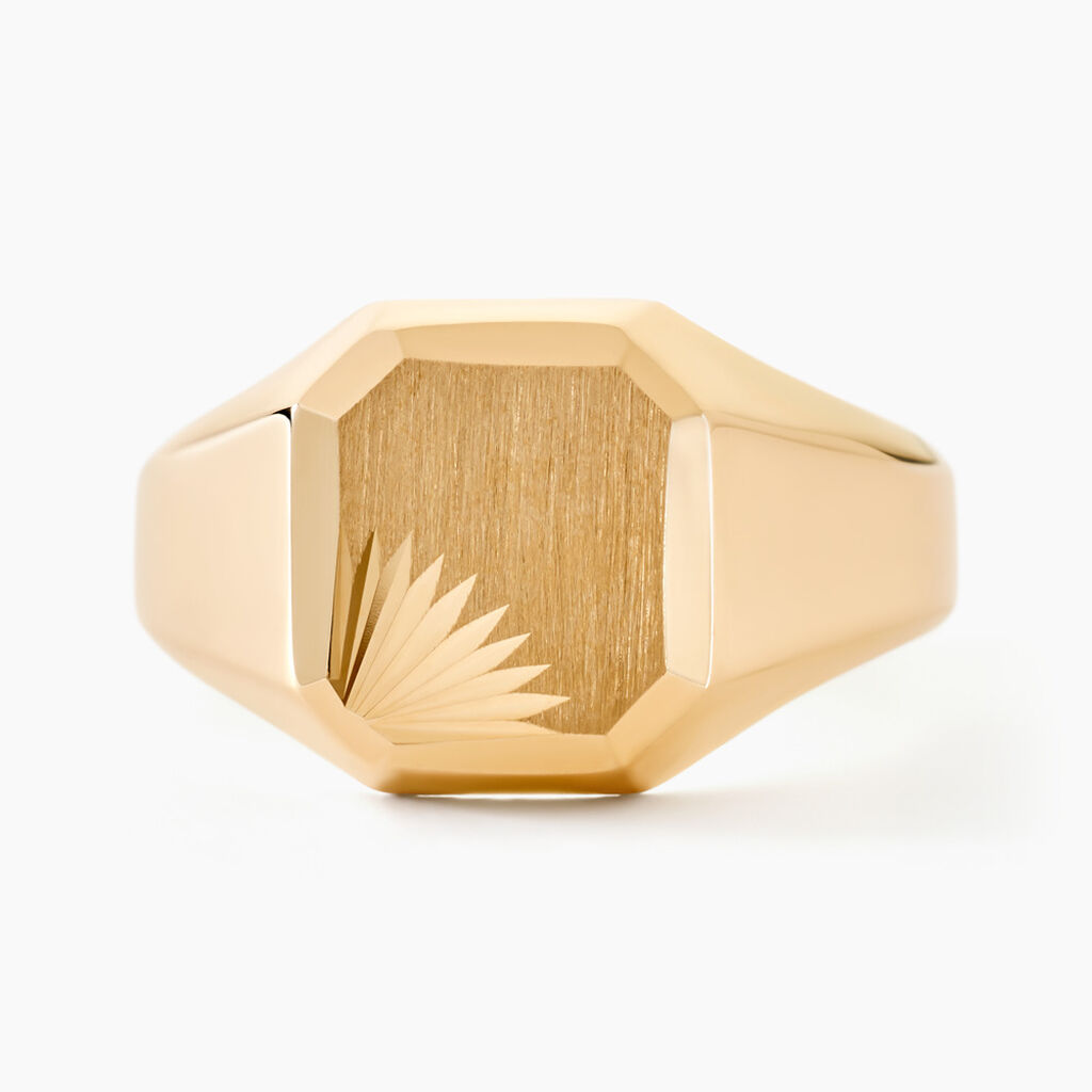 Chevali&egrave;re Gregg Carree Diamantee Soleil Or Jaune - Chevali&egrave;res Homme | Histoire d&rsquo;Or