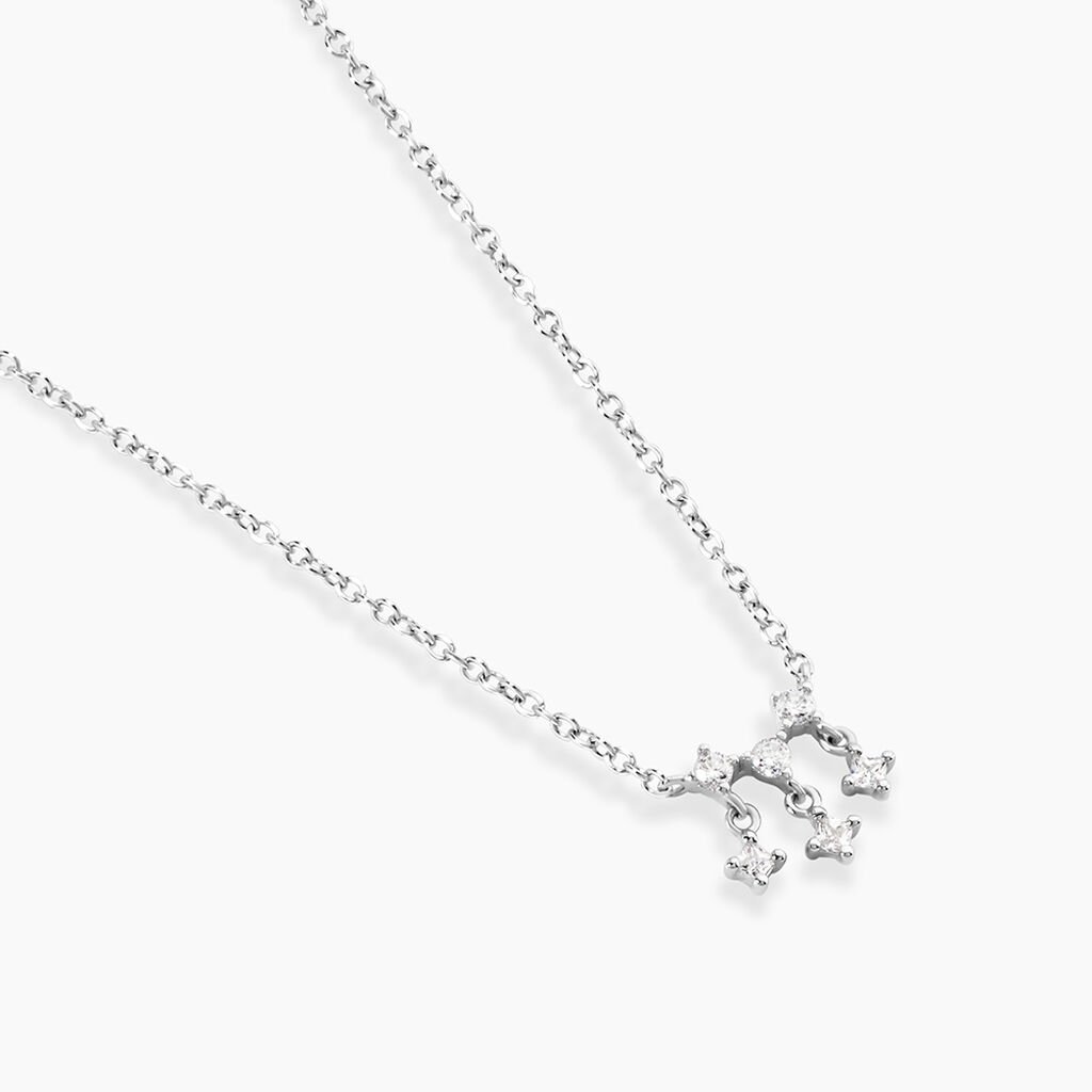 Collier Cascade Argent Blanc Oxyde De Zirconium - F&ecirc;te des m&egrave;res Femme | Histoire d&rsquo;Or