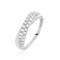 Bague Aglae Or Blanc Oxyde De Zirconium