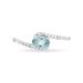 Bague Loriane Or Blanc Aigue Marine Et Oxyde De Zirconium - Bagues solitaires Femme | Histoire d’Or