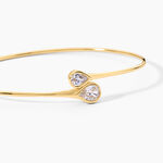 Bracelet Jonc Sunset Riviera Argent Dor&eacute; A L'Or 750/1000 Oxyde De Zirconium - Bracelets joncs Femme | Histoire d&rsquo;Or