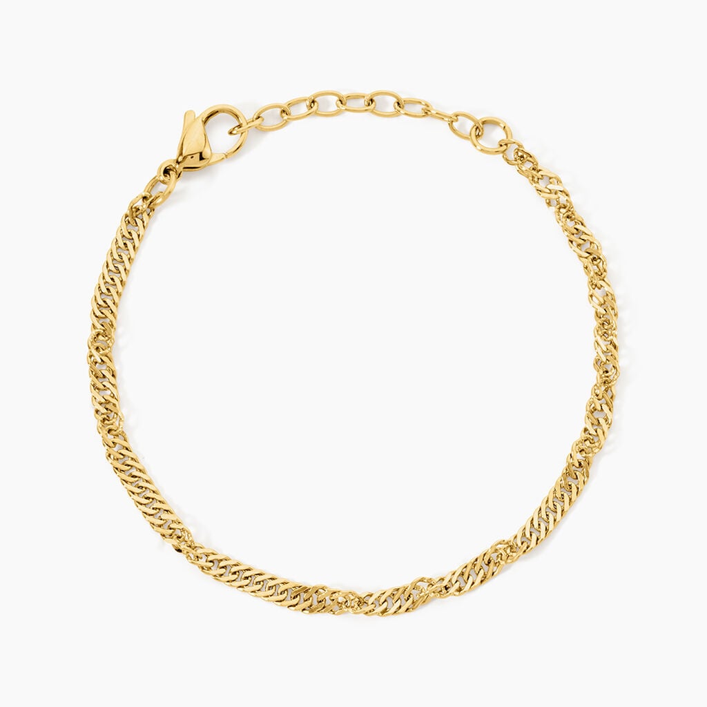 Bracelet Cinthia Acier Jaune - Bracelets cha&icirc;ne Femme | Histoire d&rsquo;Or