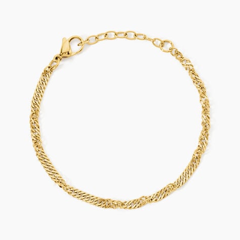 Bracelet Cinthia Acier Jaune - Bracelets cha&icirc;ne Femme | Histoire d&rsquo;Or
