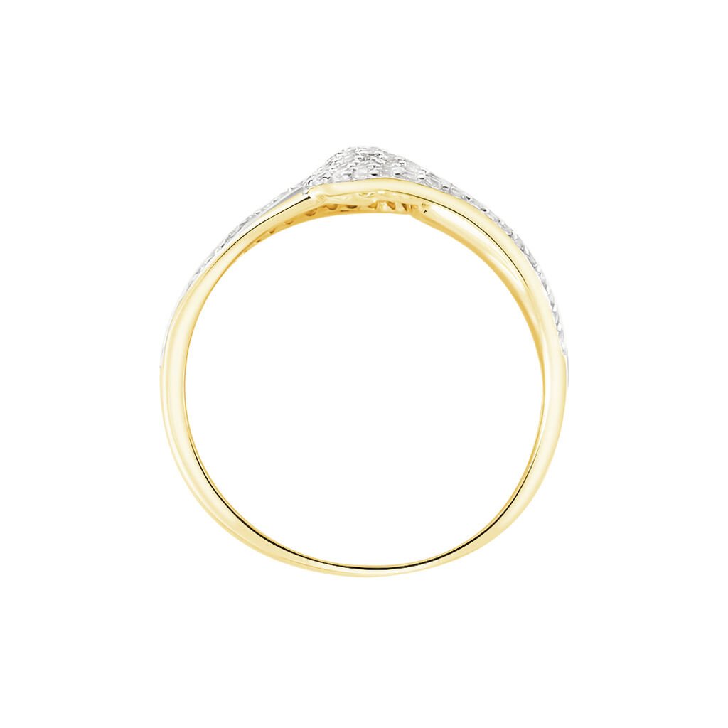 Bague Boucle D'or Or Jaune Oxyde De Zirconium - Bagues avec pierre Femme | Histoire d&rsquo;Or