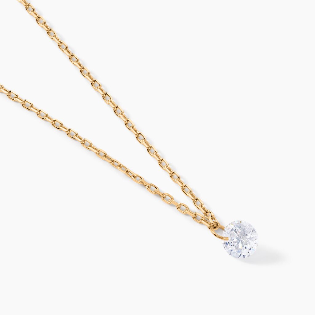 Collier Delma Plaqué Or Jaune Oxyde De Zirconium - Colliers fantaisie Femme | Histoire d’Or